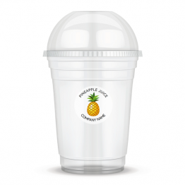 Clear Cup Sticker - Pineapple Juice