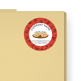 Pizza Takeaway Label - Generic Pattern Design 
