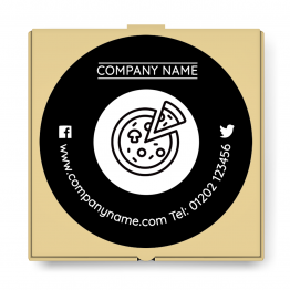 Pizza Takeaway Label - Large Icon Design