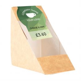 Sandwich Label - Green Triangle Design