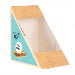 Sandwich Label (Triangle) - Modern Blue Pattern