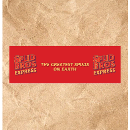 Spud Bros Bag Seal Logo Sticker 150x50mm