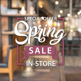 Spring Sale Vinyl Window Sticker