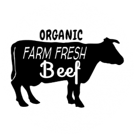 Butcher Sticker - "FARM FRESH" Black and White Circle