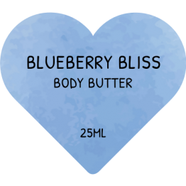Beauty Product Labels - Blueberry Bliss Hearts