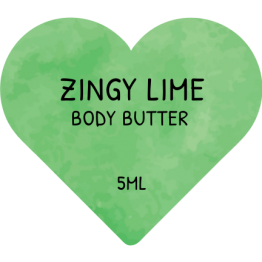 Beauty Product Labels - Zingy Lime Hearts