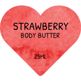 Beauty Product Labels - Strawberry Heart Shaped Stickers