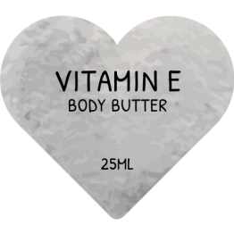 Beauty Product Labels - Vitamin E Heart Shaped Stickers