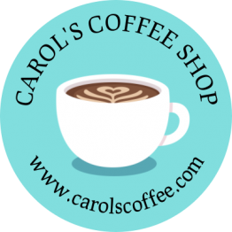 Coffee Shop Promotional Stickers - Turquoise Design
