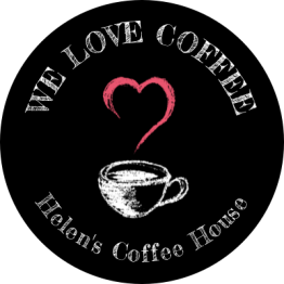 Coffee Shop Promotional Stickers - Heart Design