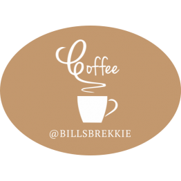 Coffee Shop Promo Stickers - Oval Coffee Design