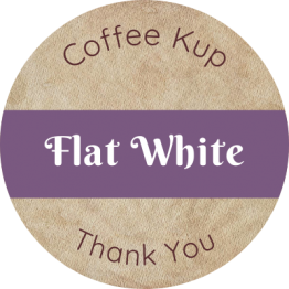 Coffee Shop Product Label - Flat White