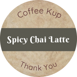 Coffee Shop Product Label - Spicy Chai Latte
