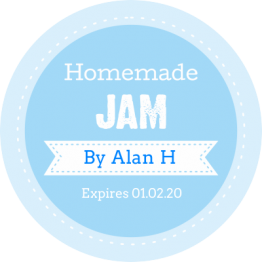 Jam Jar Labels - Homemade Jam Blue Sticker