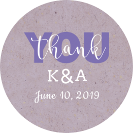 Jam Jar Labels - Purple Thank You Stickers