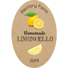 Personalised Food Labels - Oval Limoncello Stickers