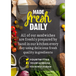 Table Talkers - Made Fresh Daily Promotional Fliers