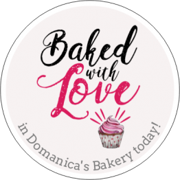 Baked with Love Cupcake Sticker Design