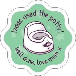 Potty Training Sticker Design