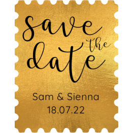 Gold Save the Date Stamp