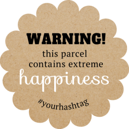 Warning Happy Post Mailing Labels