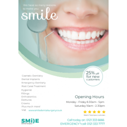 Dentistry "Reasons to Smile" Flyer Design