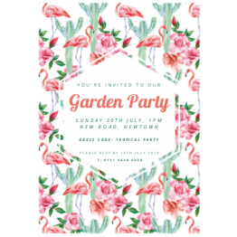 Flamingo Print Invite