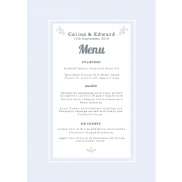 Wedding Table Menu - Ditsy Floral Design