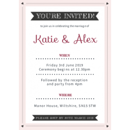 Wedding Invitation - Little Hearts Design