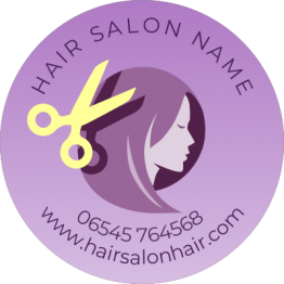 Hair Salon Sticker - Pink Deisgn