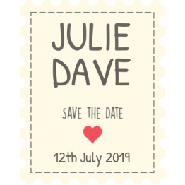 Save the Date Mini Heart Design