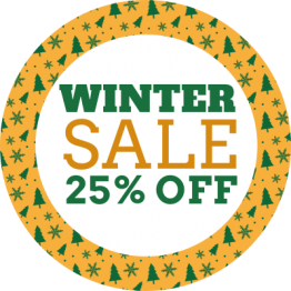 Christmas Sticker - Winter Sale Yellow