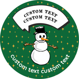 Christmas Sticker - Talking Snowman