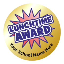 Lunchtime Award Gold Stickers