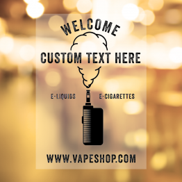 Vapeshop - Welcome Window Sticker