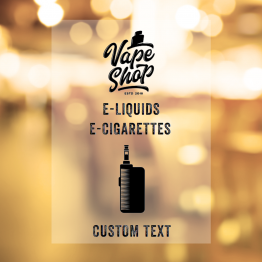 Vapeshop - Simple Window Sticker