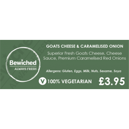 Bewiched - Vinyl Price Labels - Goats & Caramelised Onion