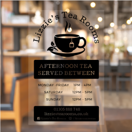 Window Decal - Afternoon Tea Times 