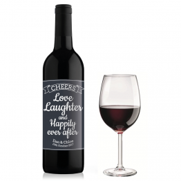 Love Laughter Wine Bottle Design