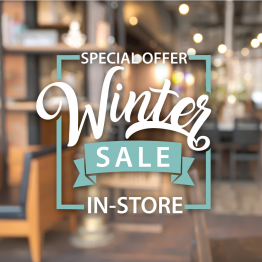 Winter Sale Vinyl Window Sticker